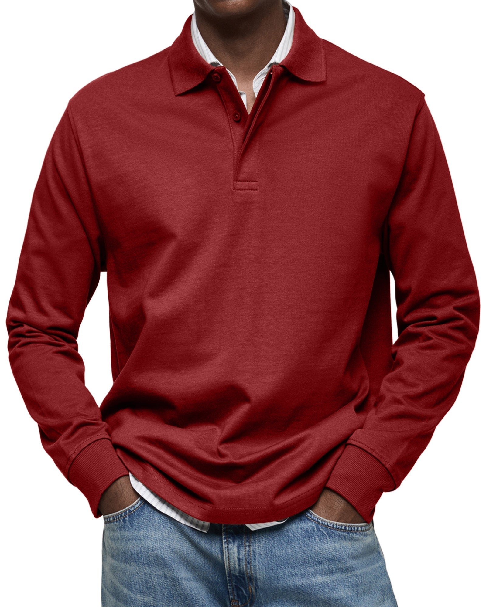 Alexandre | Casual long-sleeved polo shirt