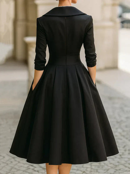 Lina | Elegant midi dress with vintage style