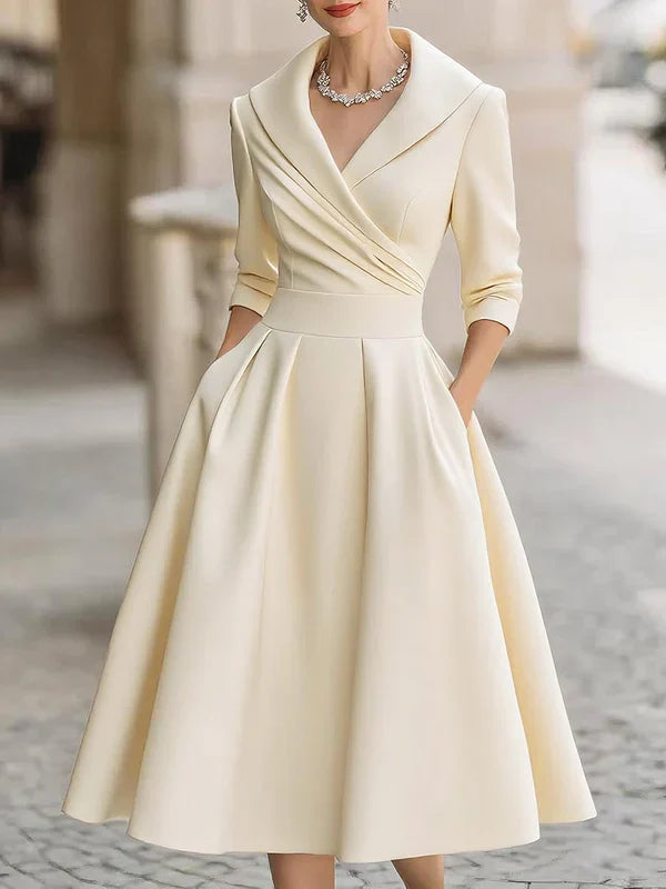 Lina | Elegant midi dress with vintage style