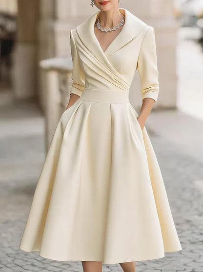 Lina | Elegant midi dress with vintage style