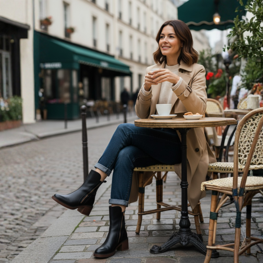 Éliane | Elegant heeled ankle boots with zip closure