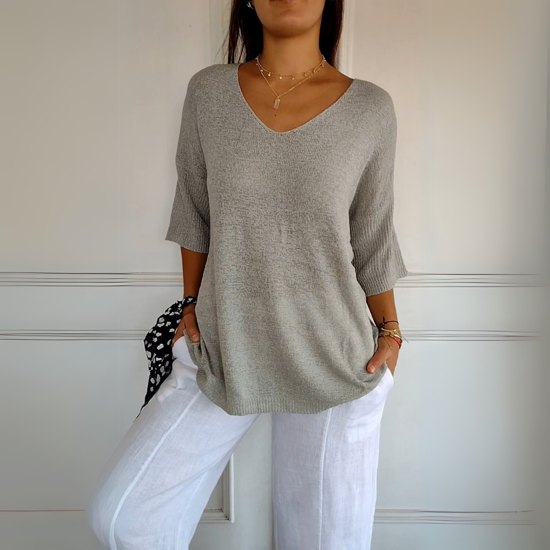 Anna | V-neck knit top
