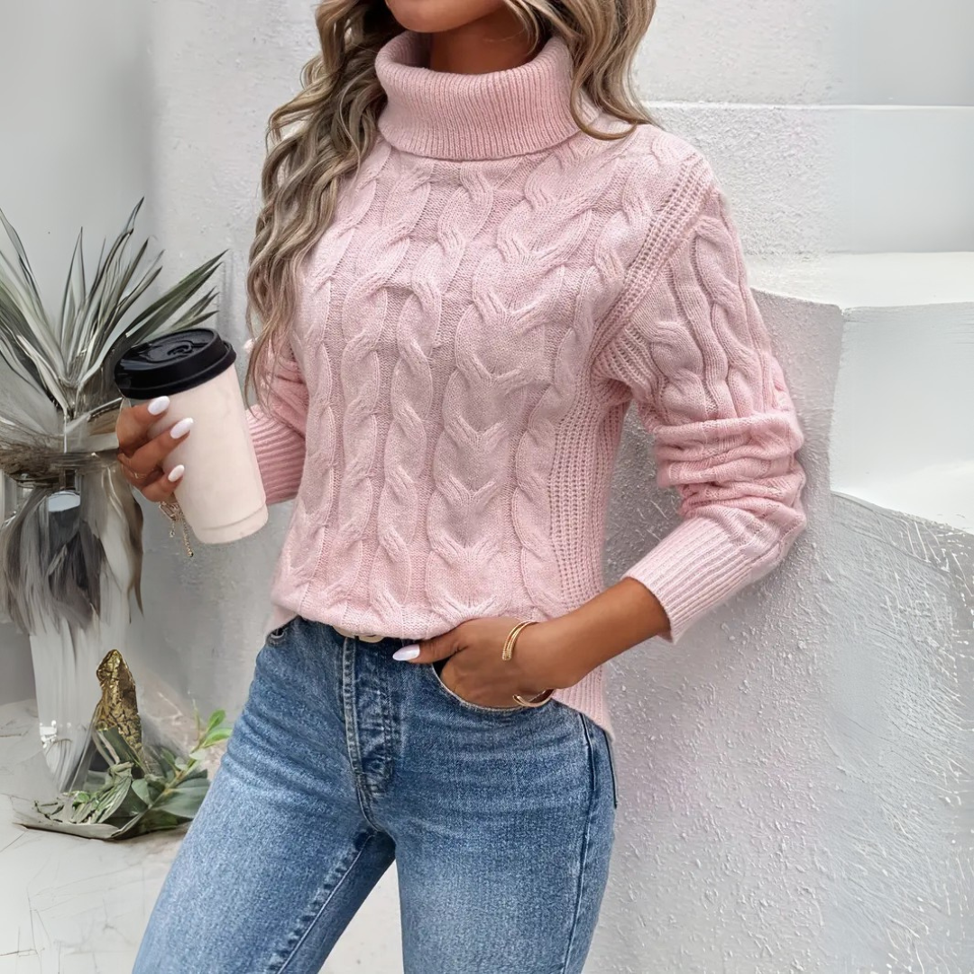 Gloria | Cable-knit turtleneck sweater