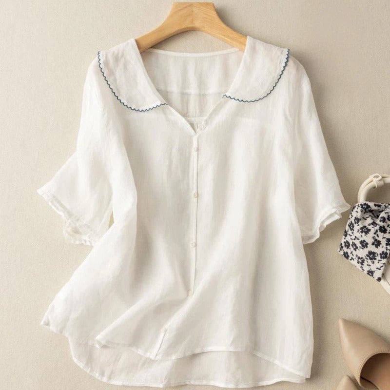 Mila | Vintage blouse with button detail