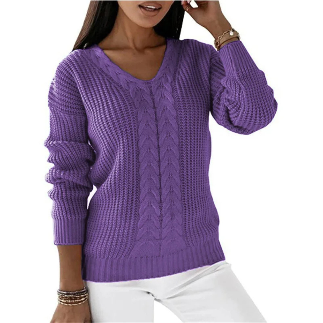 Noelia | Vintage knit sweater with V-neck