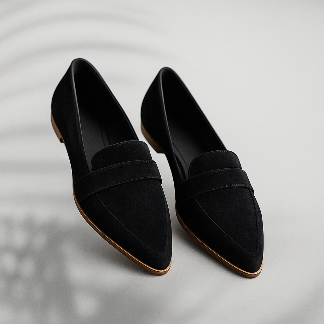 Idalia | Pointed-toe suede loafers
