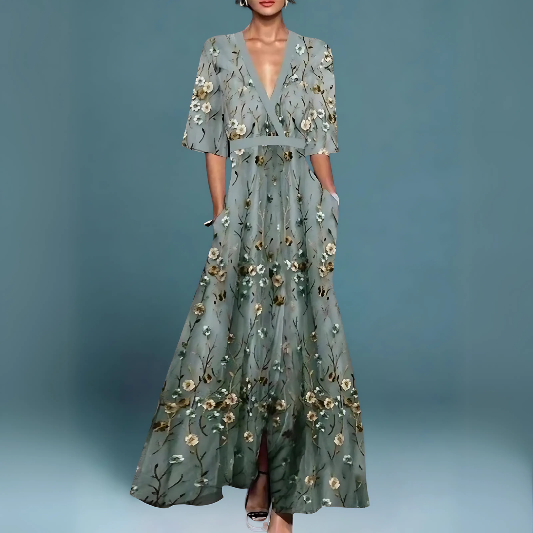 Osenda | Elegant floral maxi dress