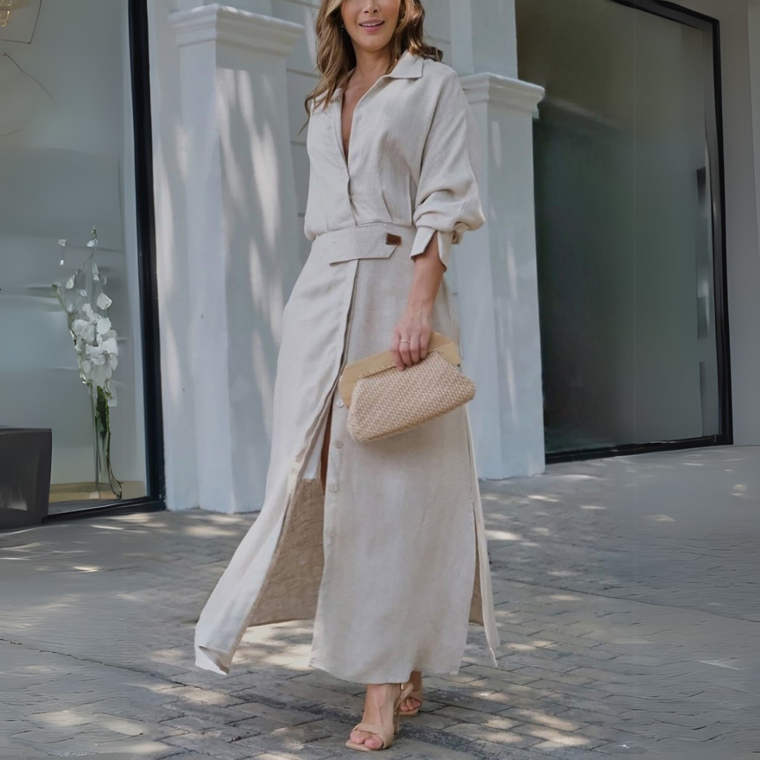 Jeanette | Long dress with V-neck