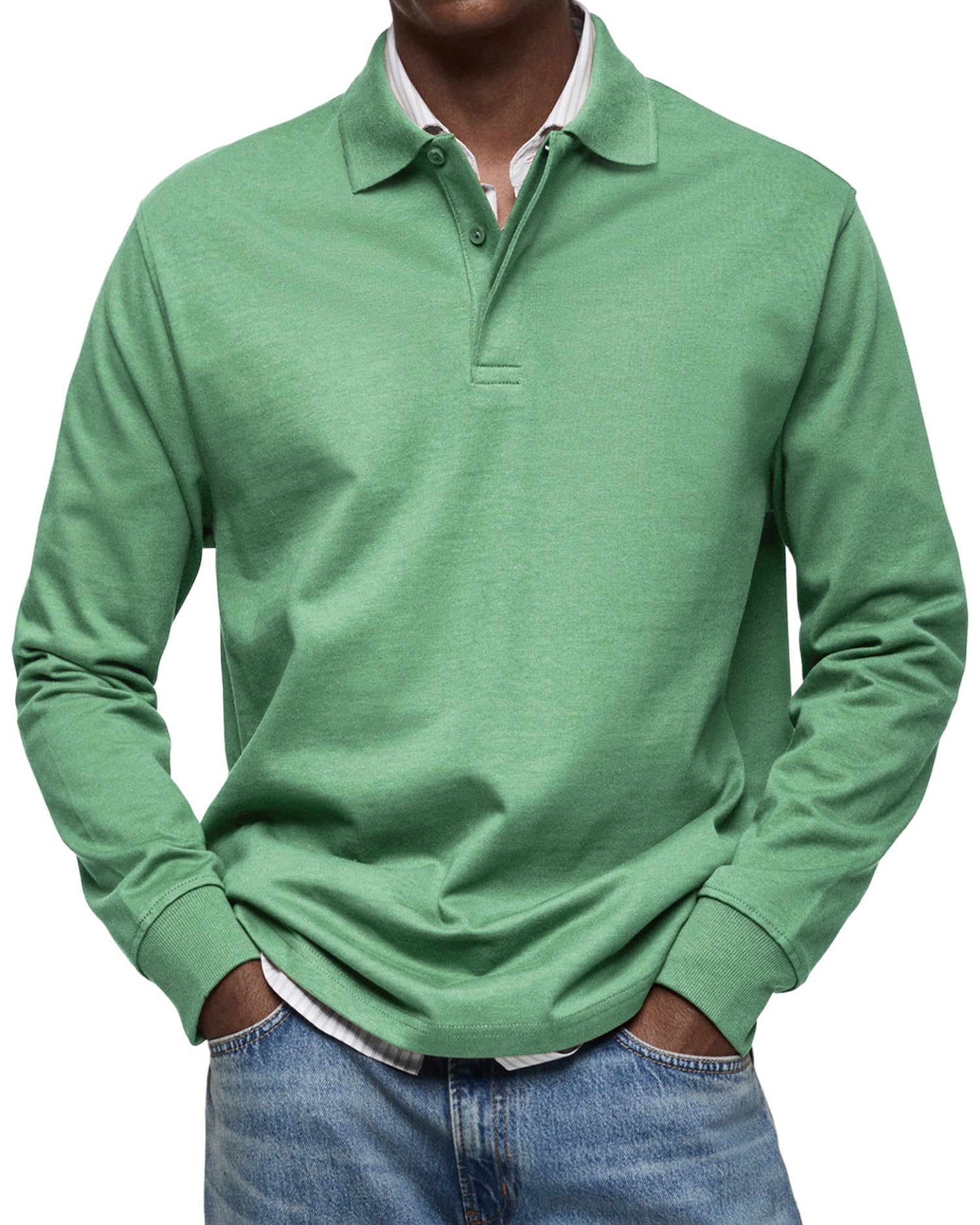 Alexandre | Casual long-sleeved polo shirt