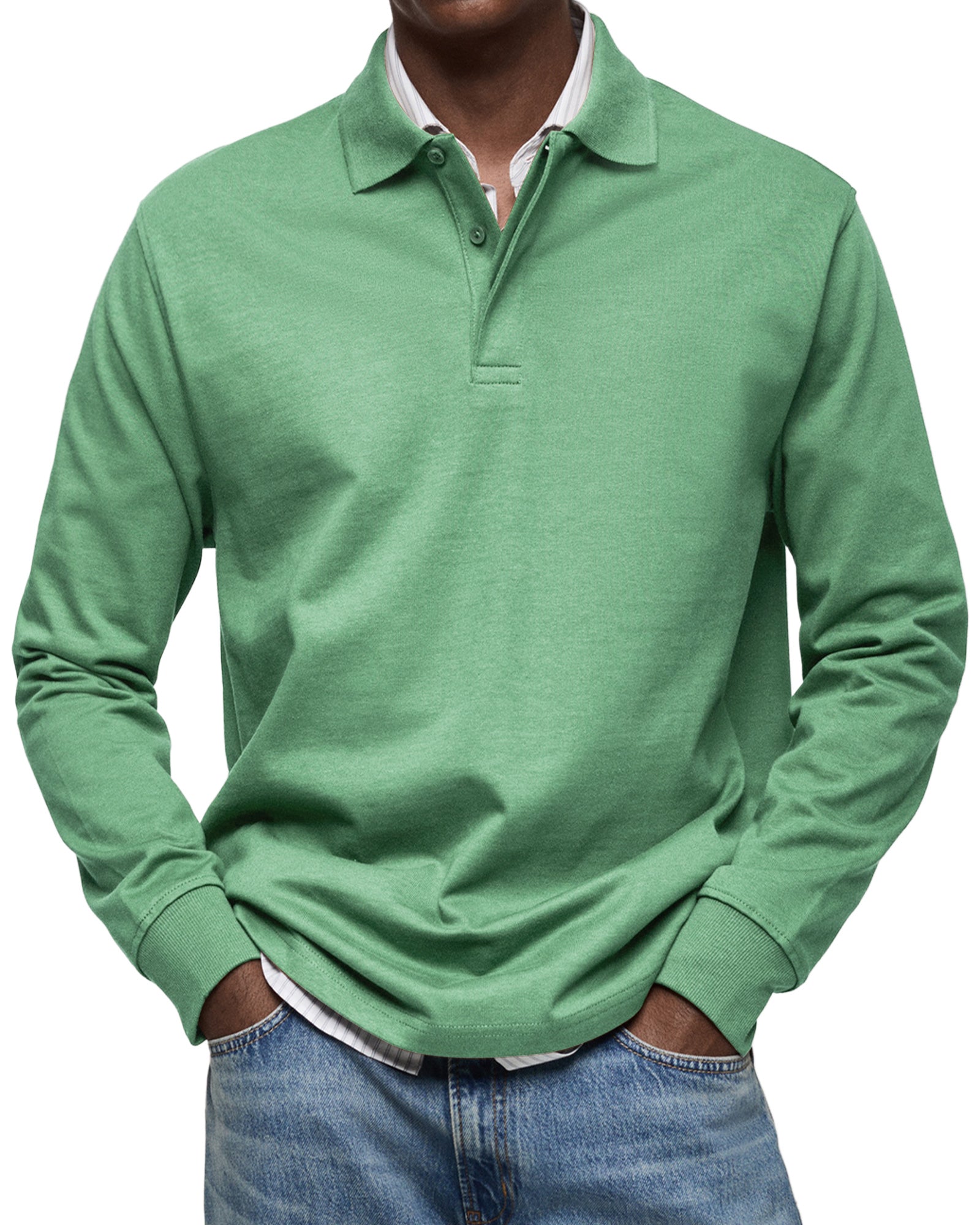 Alexandre | Casual long-sleeved polo shirt