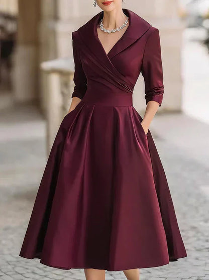 Lina | Elegant midi dress with vintage style