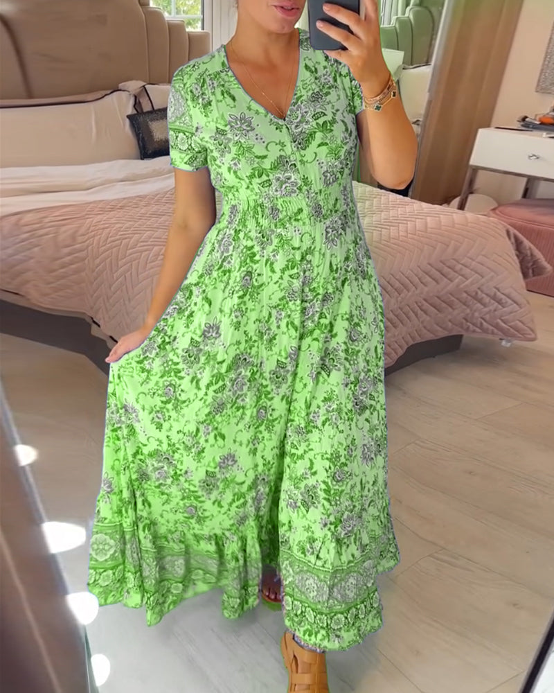 Wibia | V-neck dress with floral print