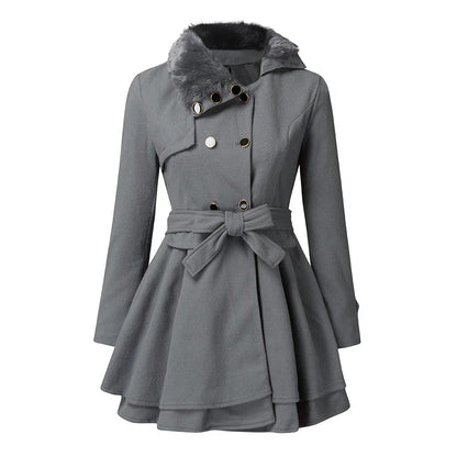 Brenda | Elegant faux leather trench coat