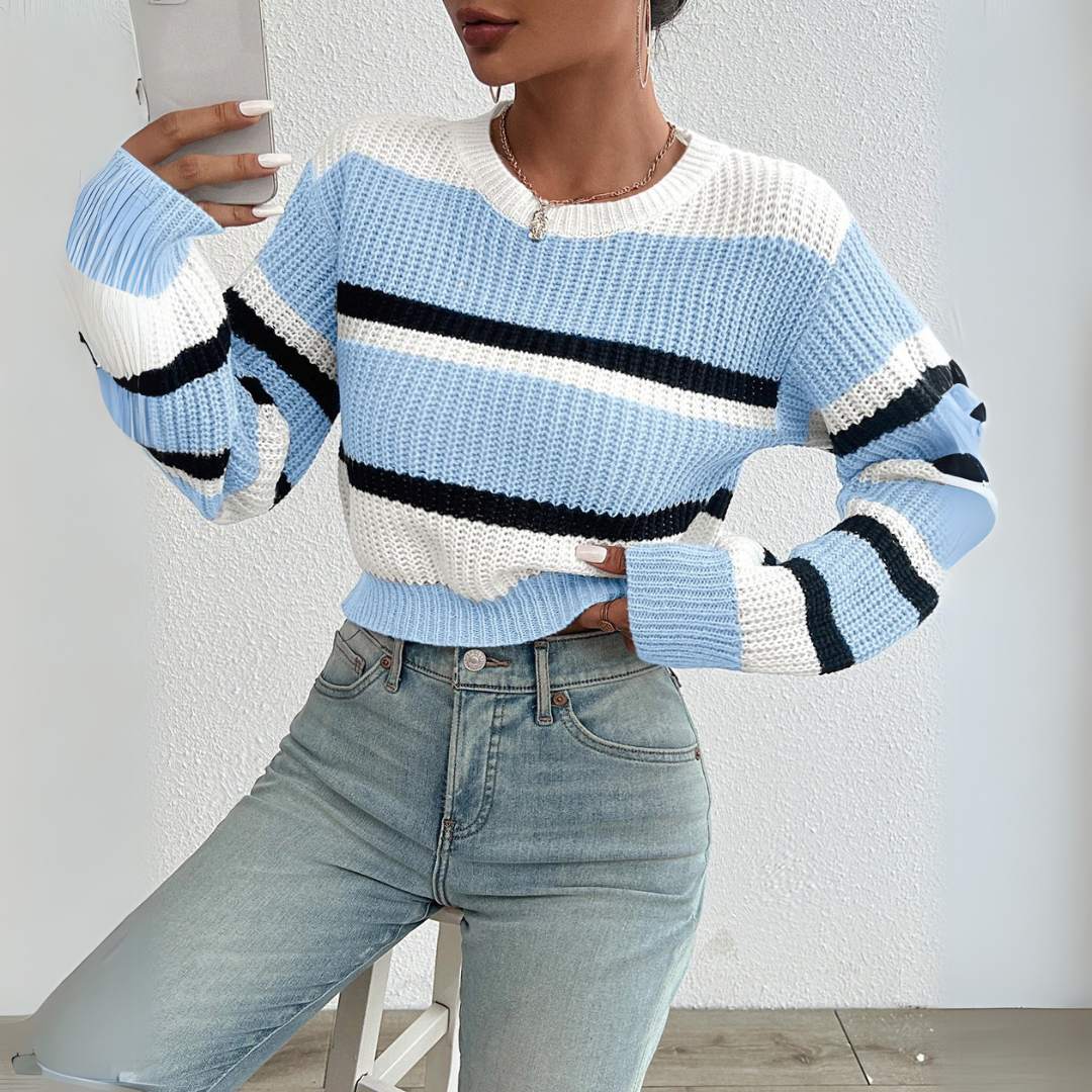Celia | Off-the-shoulder knitted sweater