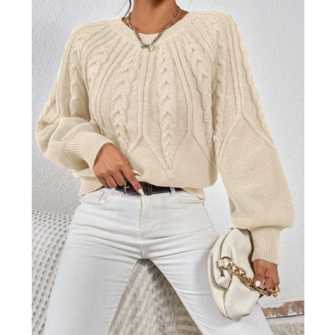 Ivonne | Elegant and casual sweater with braided pattern