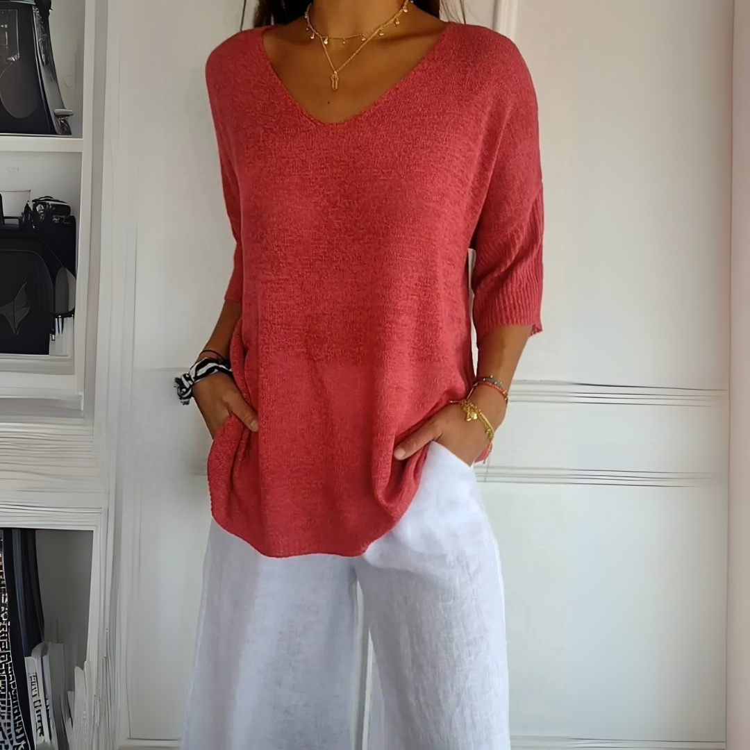 Anna | V-neck knit top