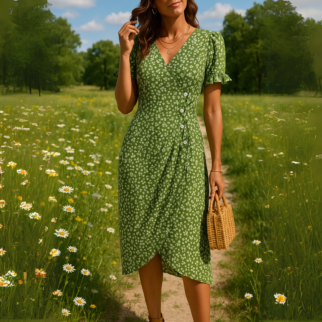 Florencia | Elegant Wrap Evening Dress