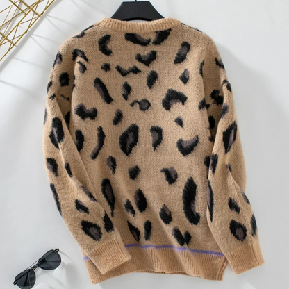 Victoria | Leopard-print jacquard wool sweater
