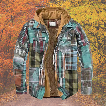 Yves | Plaid patchwork jacket