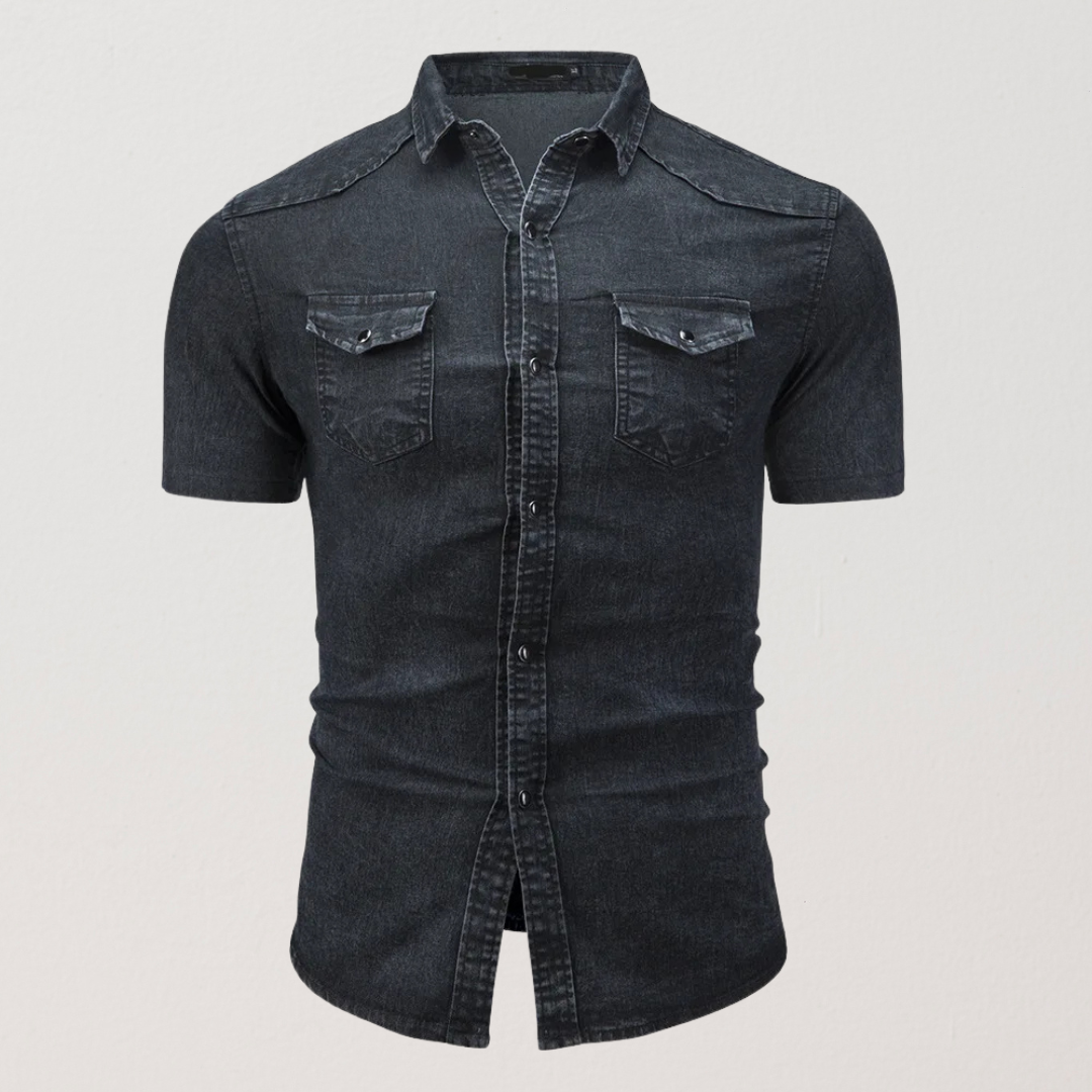 Leo | Short-sleeved denim shirt
