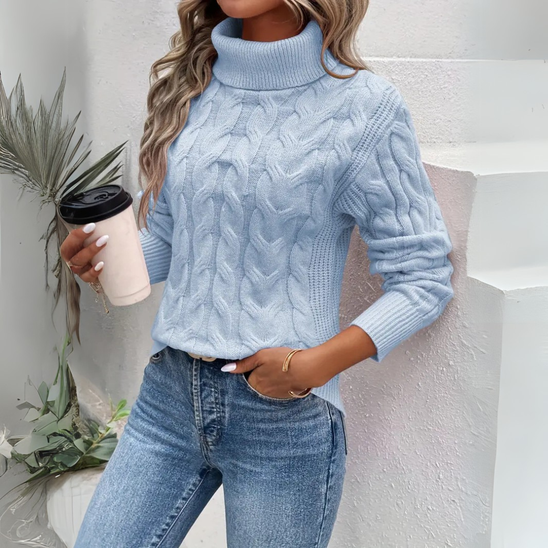 Gloria | Cable-knit turtleneck sweater