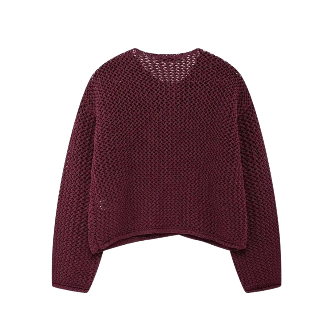Violet | Knitted jacket with gold buttons