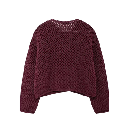 Violet | Knitted jacket with gold buttons