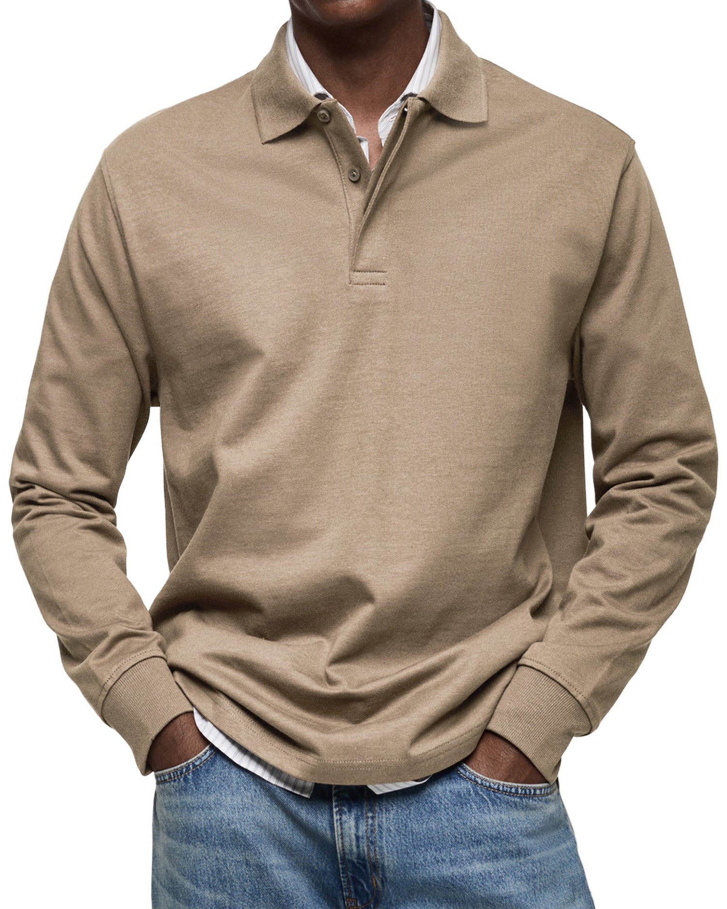 Alexandre | Casual long-sleeved polo shirt