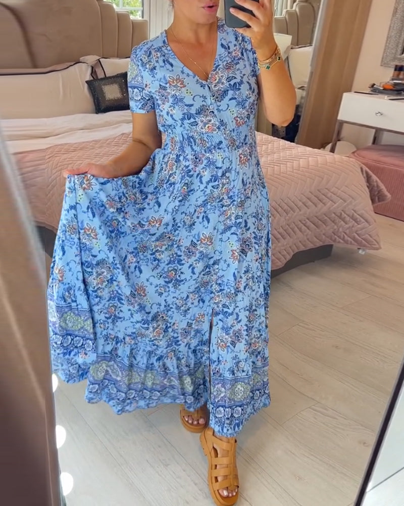 Wibia | V-neck dress with floral print