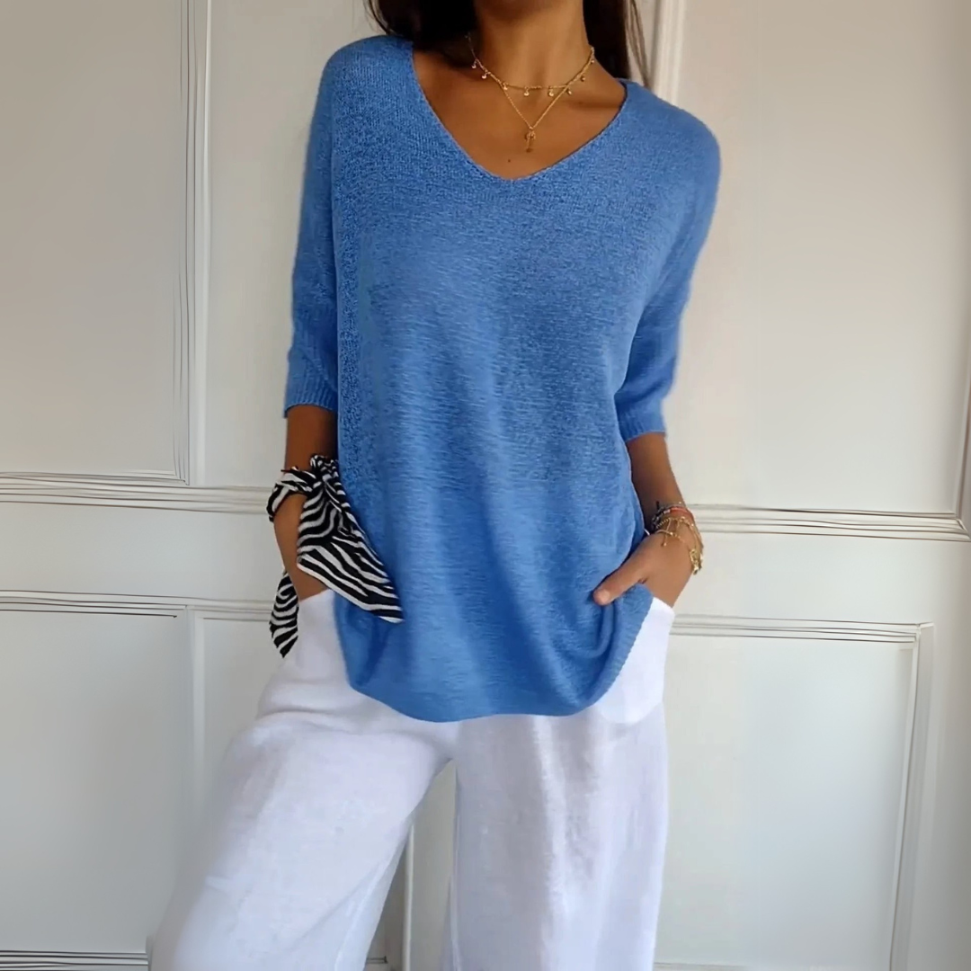 Anna | V-neck knit top