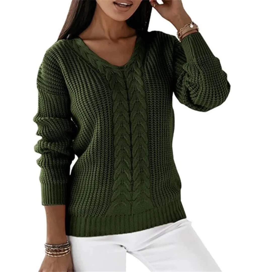 Noelia | Vintage knit sweater with V-neck
