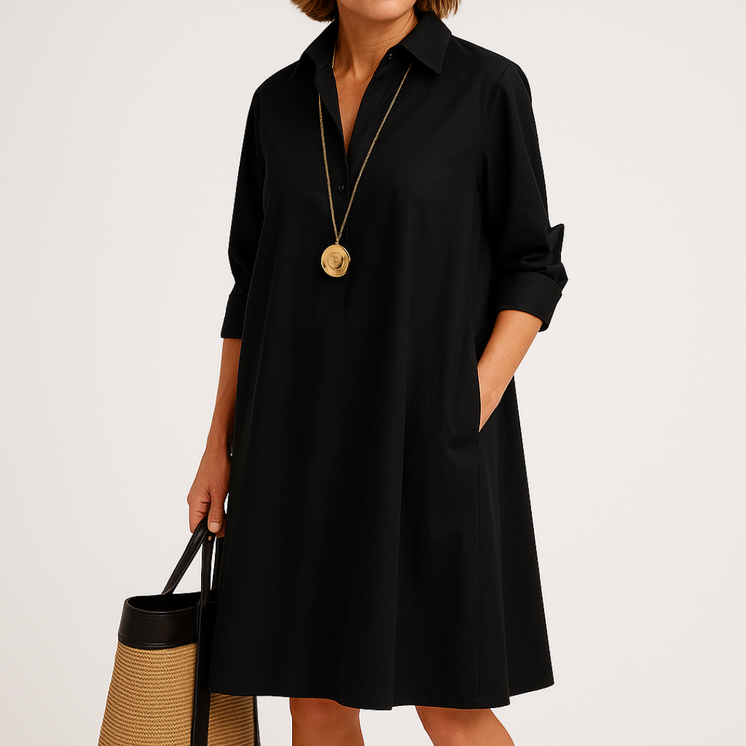 Bettina | Loose shirt dress with classic collar