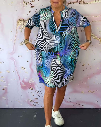 Deyanira | Colorful dress with V-neck