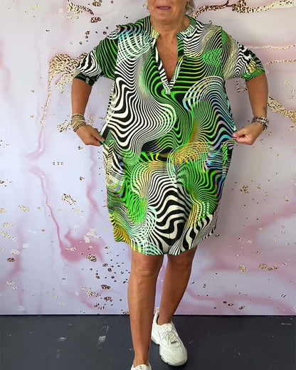 Deyanira | Colorful dress with V-neck