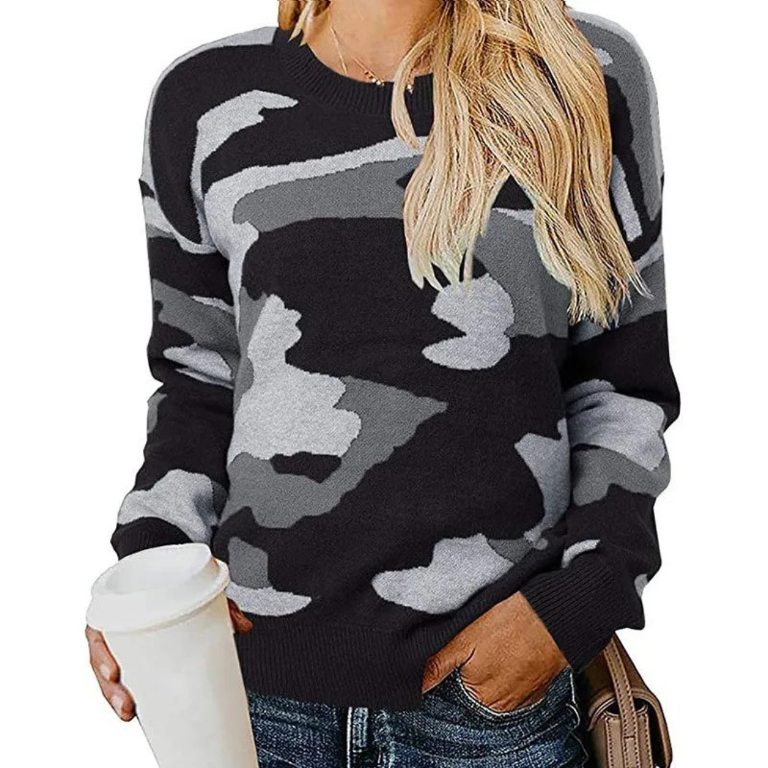 Paula | Leopard print camouflage jersey