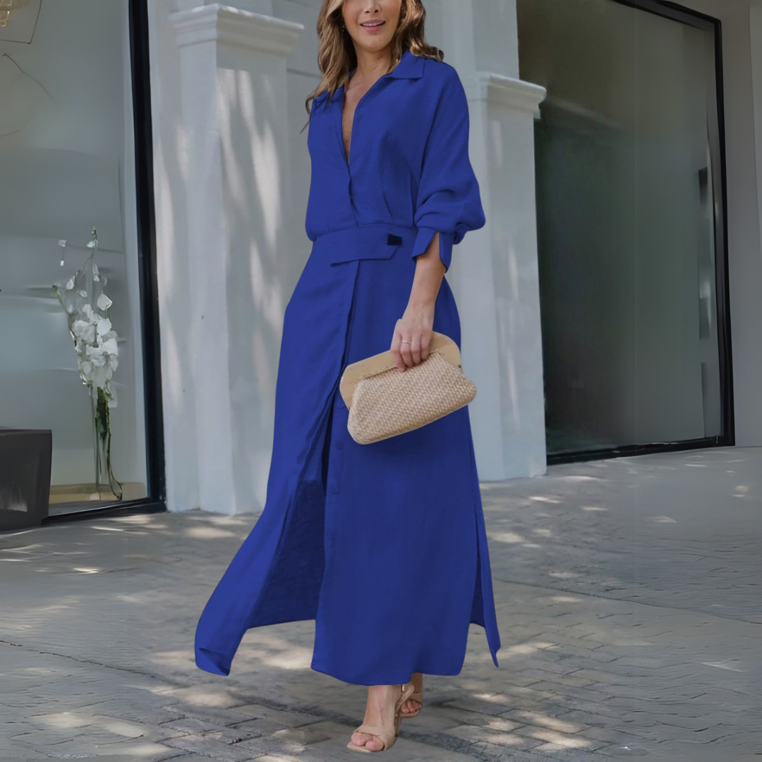 Jeanette | Long dress with V-neck