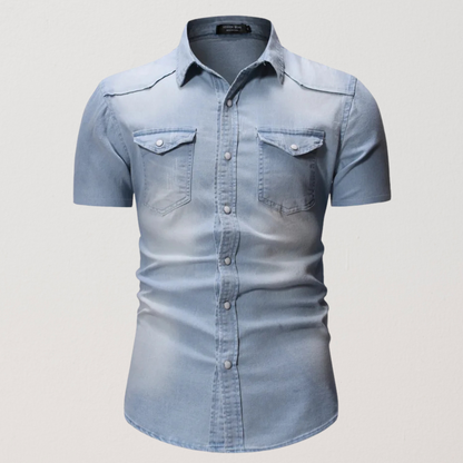 Leo | Short-sleeved denim shirt