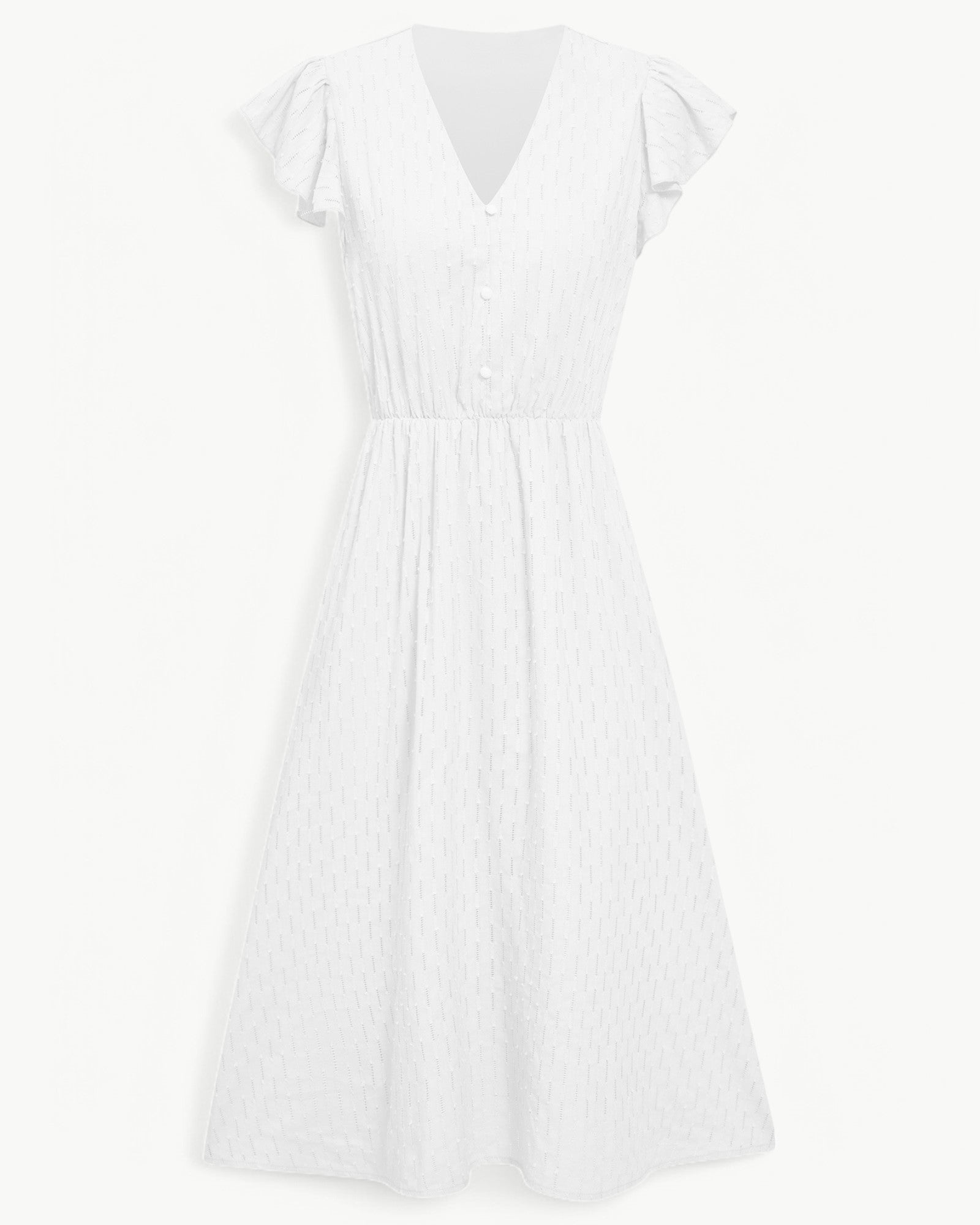 Belicia | Dress with V-neck and ruffled sleeves