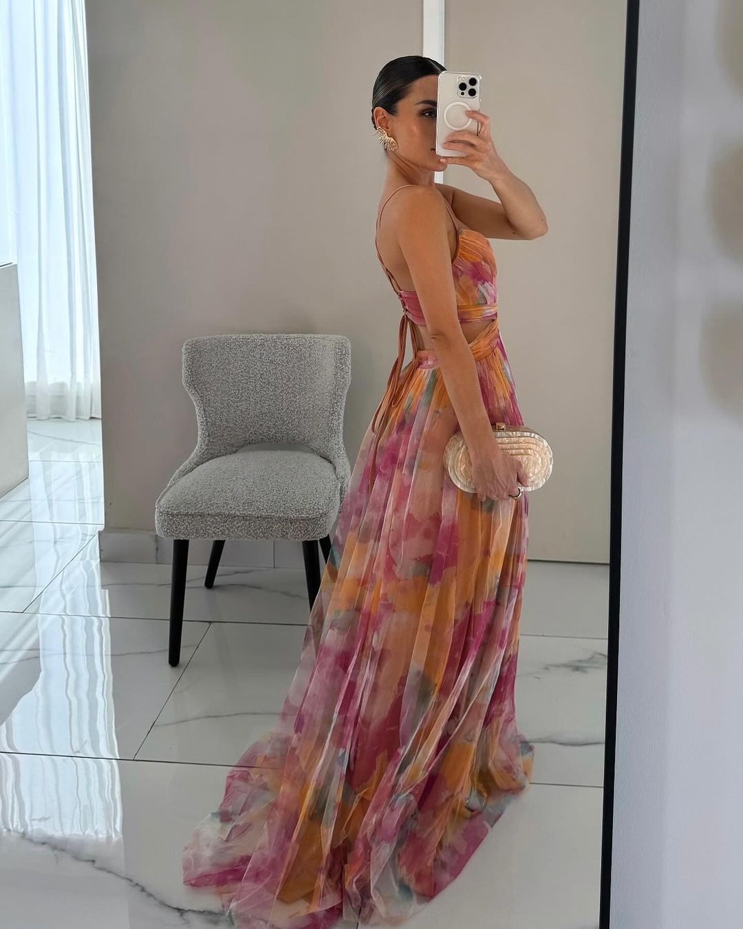 Camila | Charming long dress with floral print