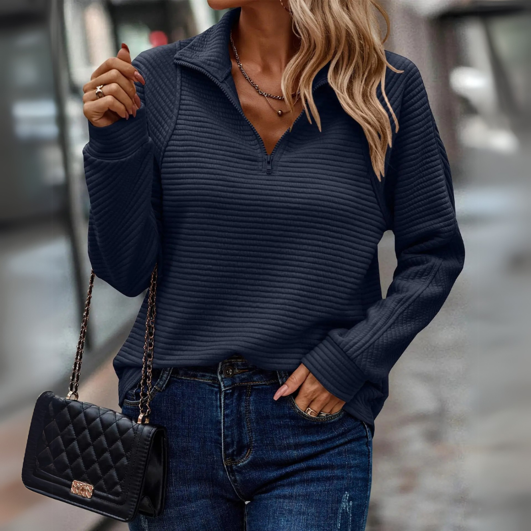 Vina | Elegant half-zip sweater