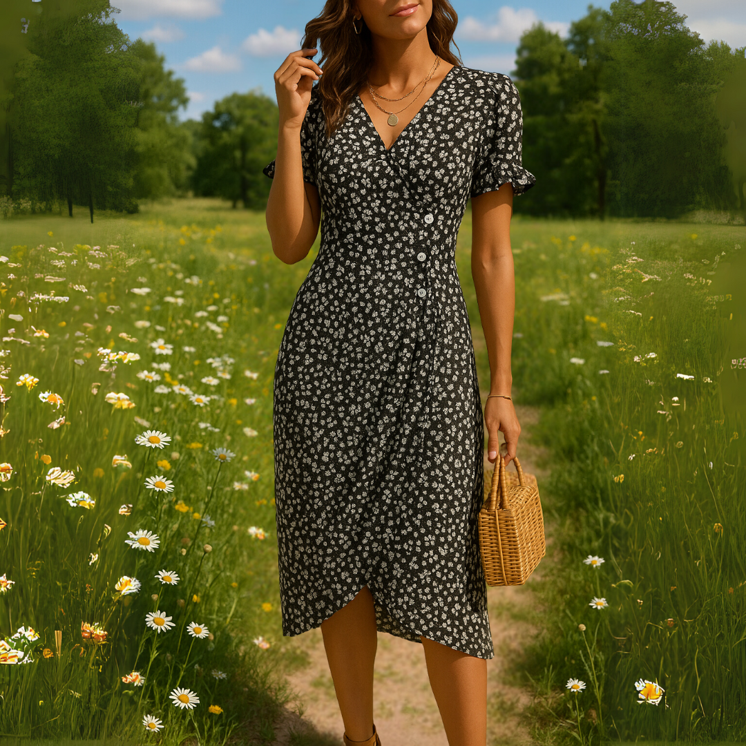 Florencia | Elegant Wrap Evening Dress