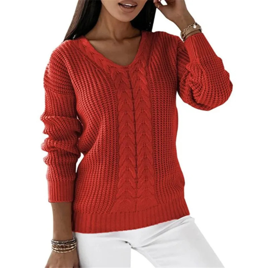 Noelia | Vintage knit sweater with V-neck