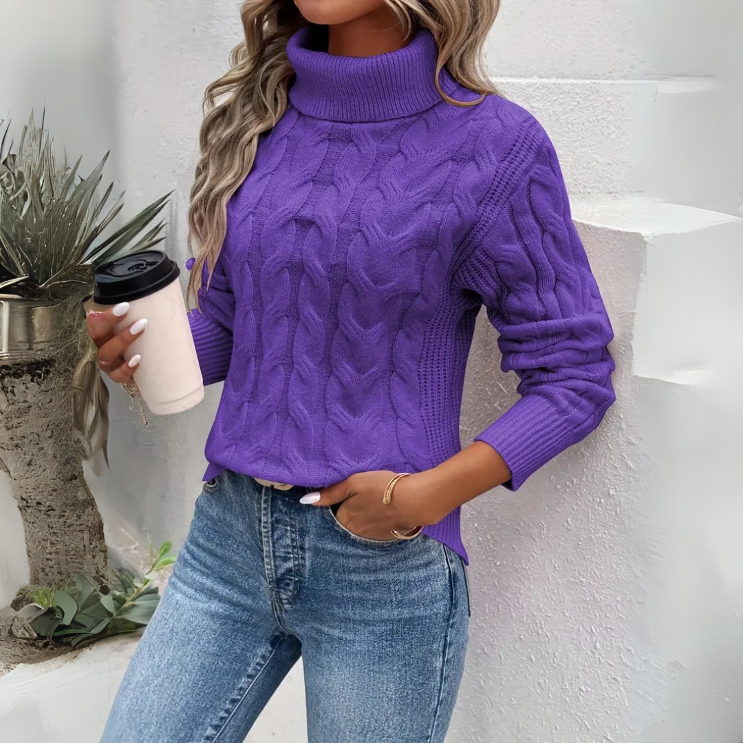 Gloria | Cable-knit turtleneck sweater