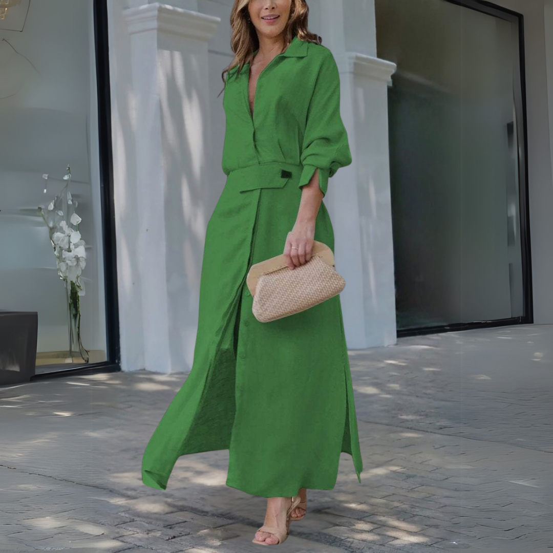 Jeanette | Long dress with V-neck