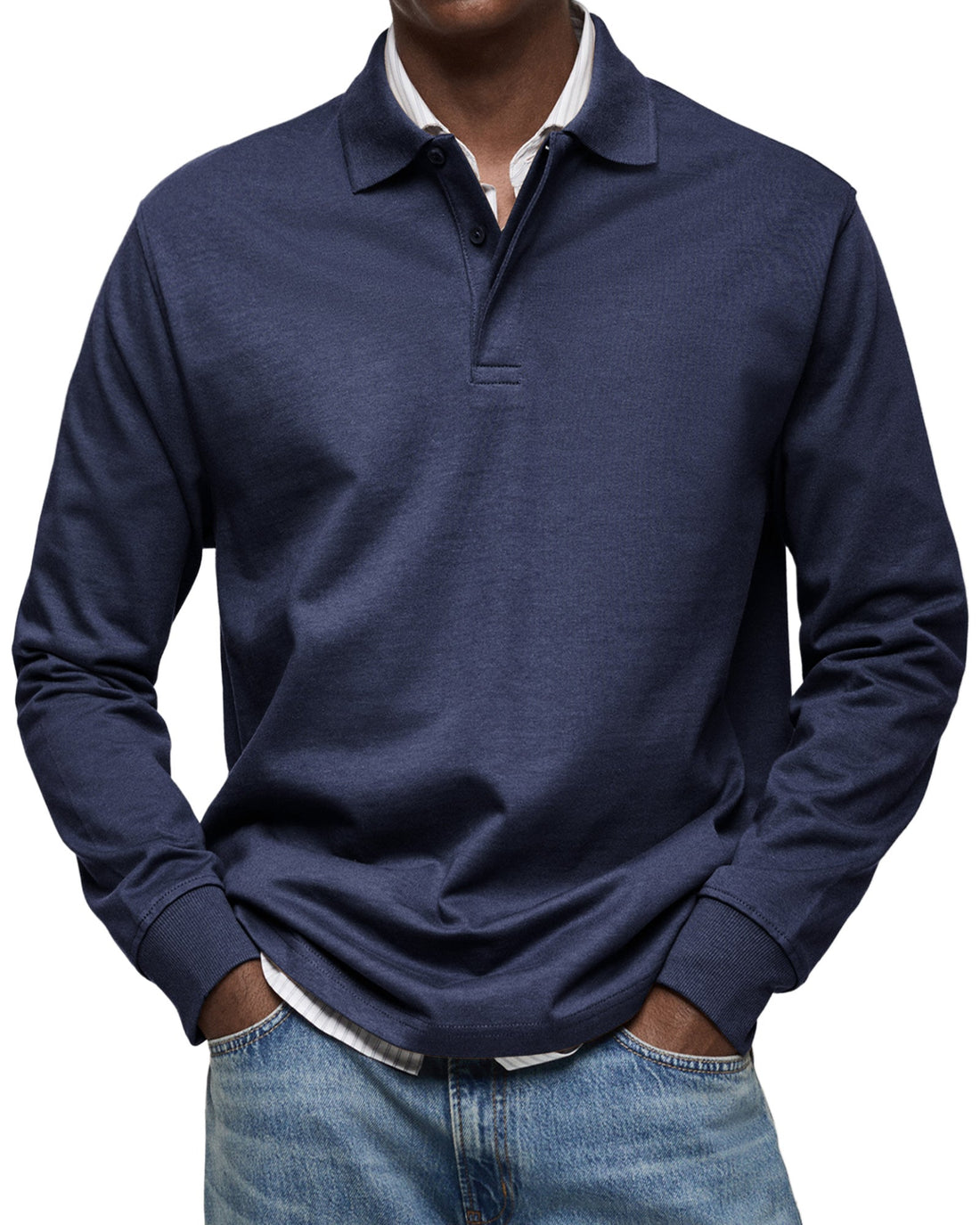 Alexandre | Casual long-sleeved polo shirt