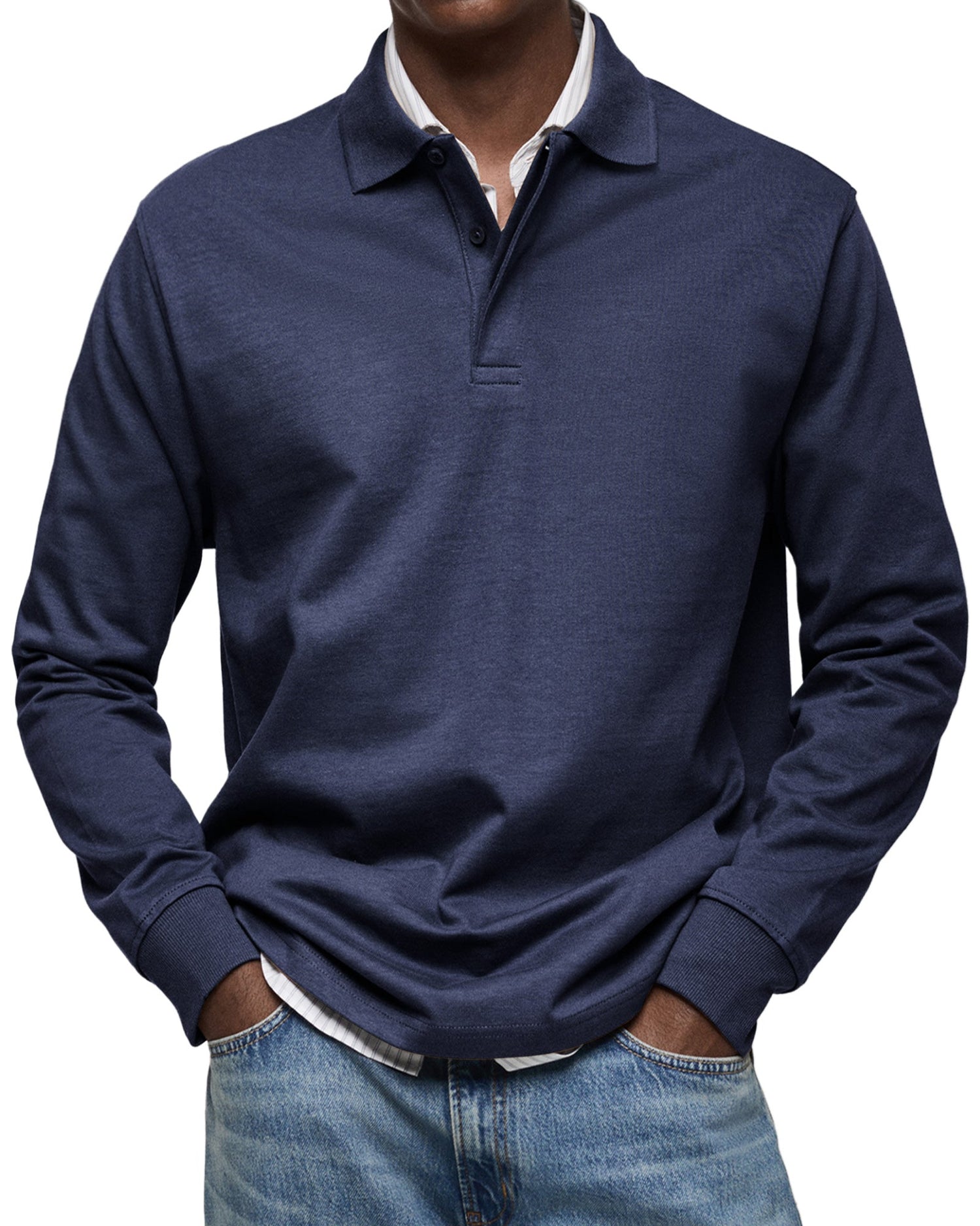 Alexandre | Casual long-sleeved polo shirt