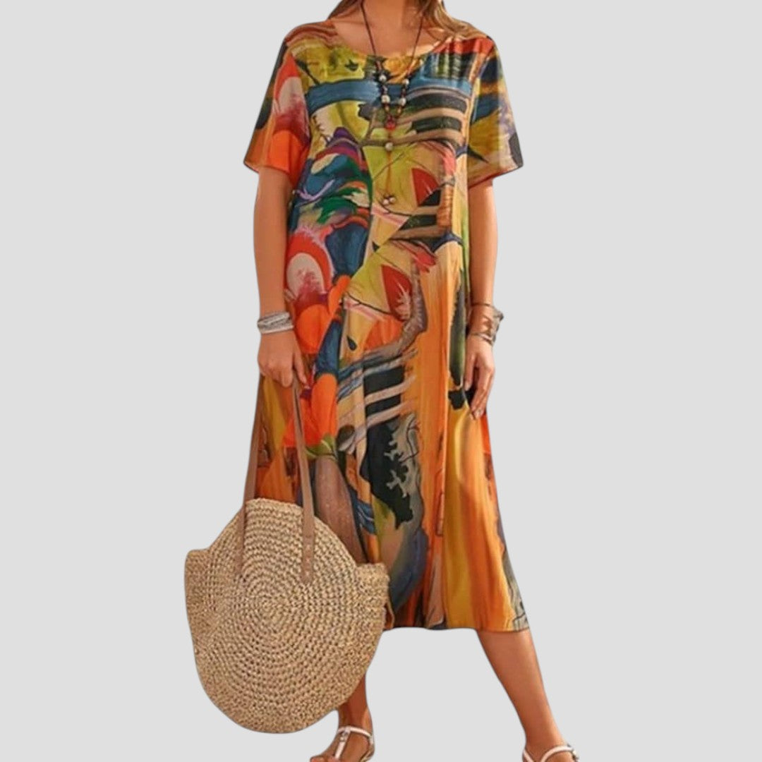 Vittoria | Long Summer Dress with Flowing Cut