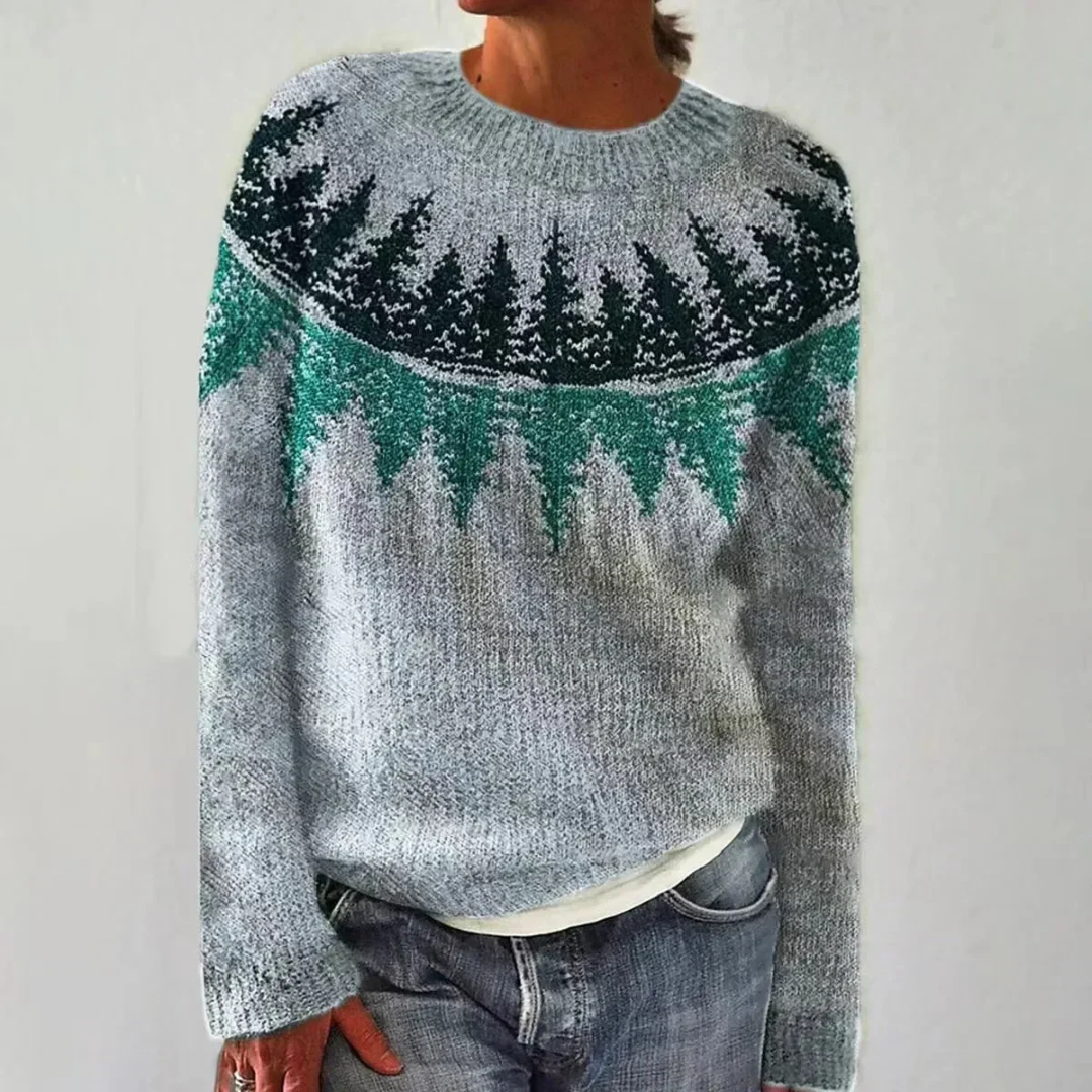 Mercedes | Winter knitted sweater with pattern