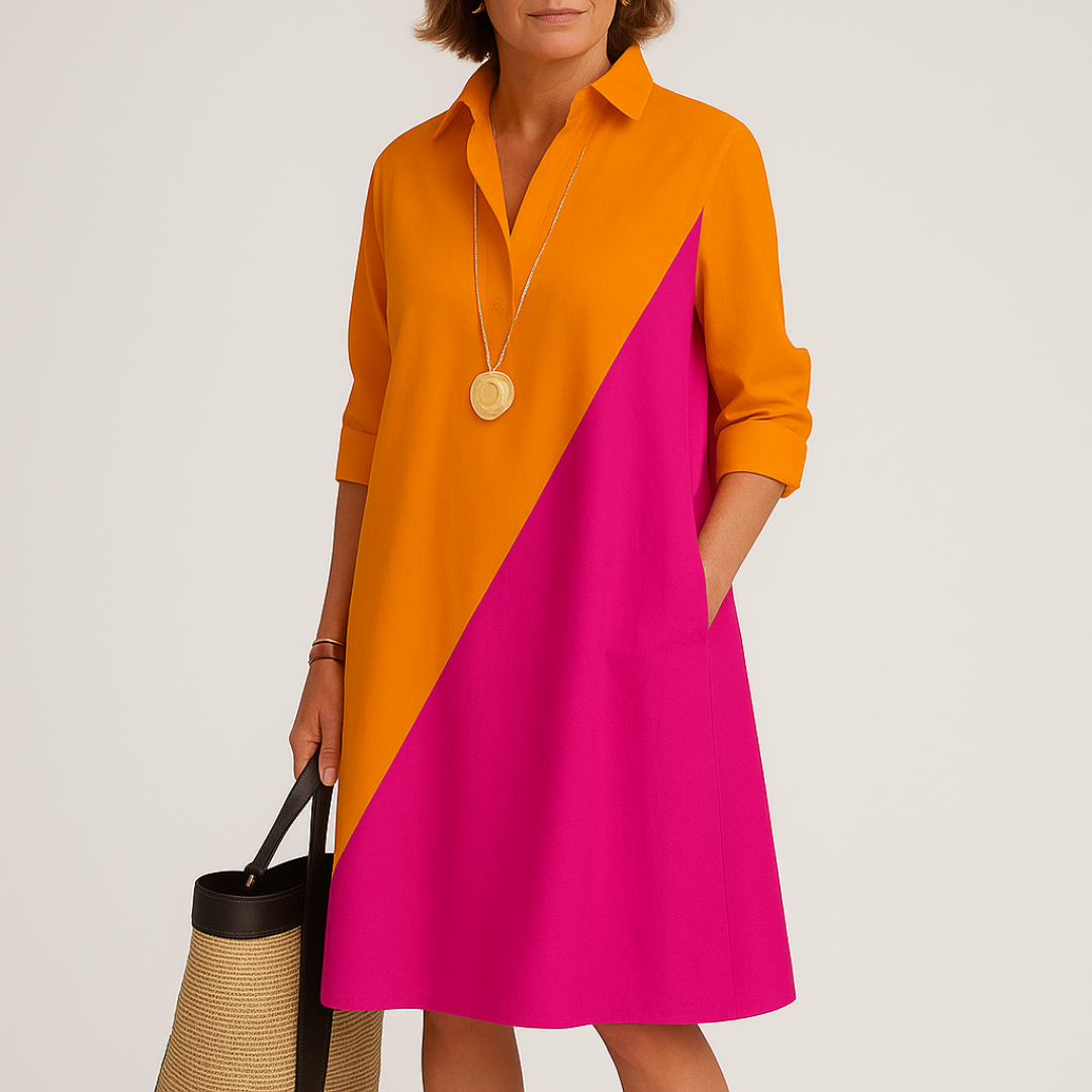 Bettina | Loose shirt dress with classic collar