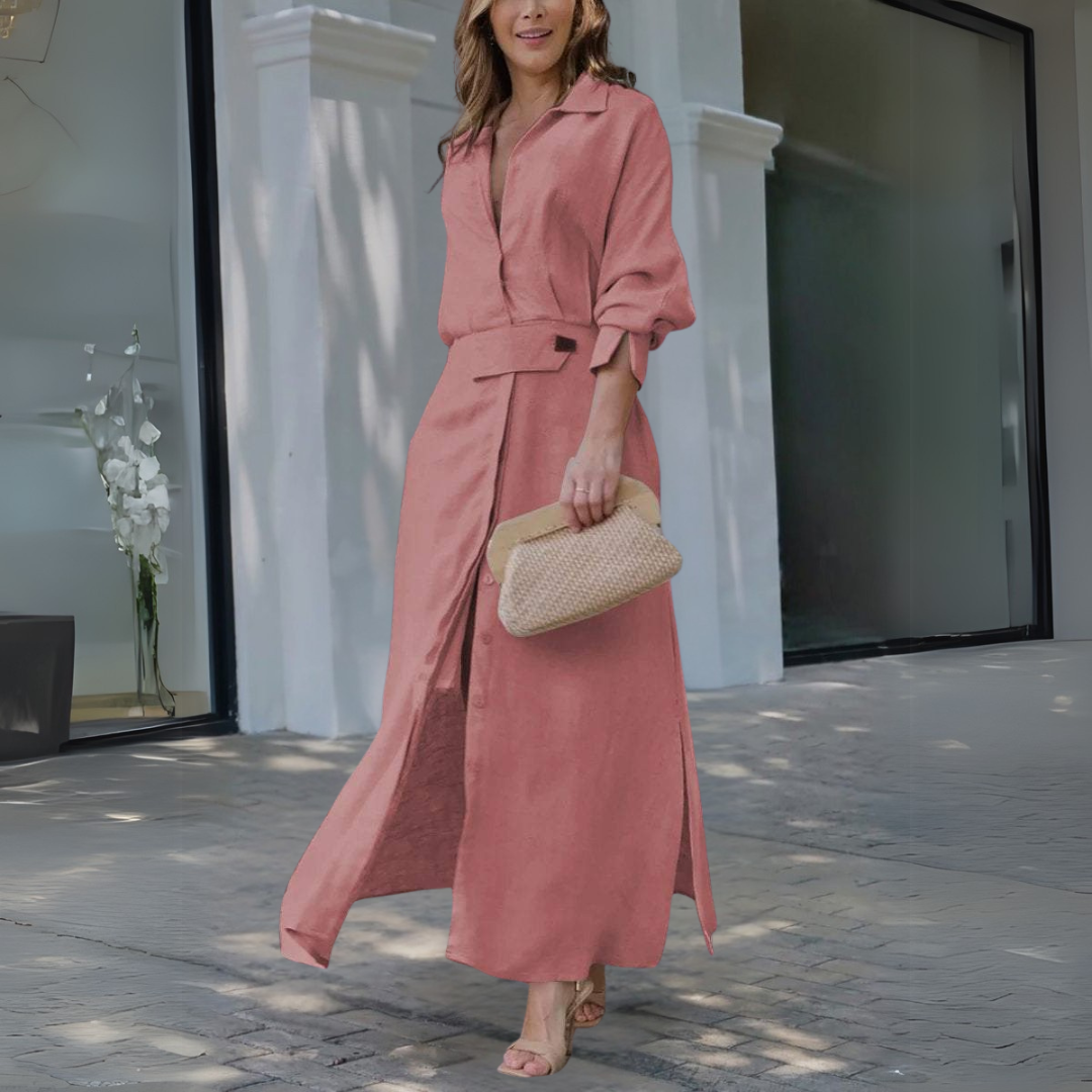Jeanette | Long dress with V-neck